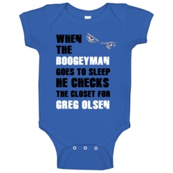 Greg Olsen Charlotte North Carolina Boogeyman Baby One Piece Greg Olsen Charlotte North Carolina Boogeyman Baby One Piece