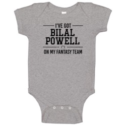 Bilal Powell On My Fantasy Football Team New York Player Fan Baby One Bilal Powell On My Fantasy Football Team New York Player Fan Baby One
