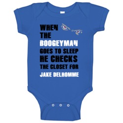 Jake Delhomme Charlotte North Carolina Boogeyman Baby One Piece Jake Delhomme Charlotte North Carolina Boogeyman Baby One Piece