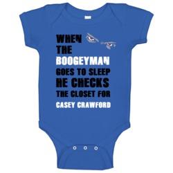 Casey Crawford Charlotte North Carolina Boogeyman Baby One Piece Casey Crawford Charlotte North Carolina Boogeyman Baby One Piece