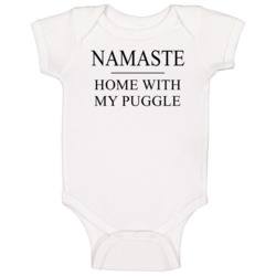 Namaste Stay Home With My Puggle Pet Cat Funny Yoga Baby One Piece Namaste Stay Home With My Puggle Pet Cat Funny Yoga Baby One Piece