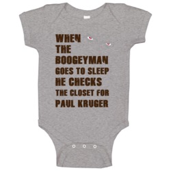 Paul Kruger Sports Boogeyman Baby One Piece Paul Kruger Sports Boogeyman Baby One Piece