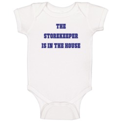 Storekeeper In The House Funny Party Baby One Piece Storekeeper In The House Funny Party Baby One Piece