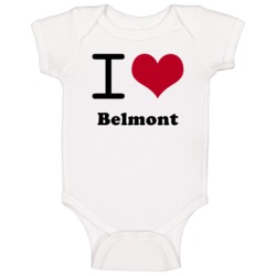 Belmont North Carolina I Love Heart Baby One Piece Belmont North Carolina I Love Heart Baby One Piece