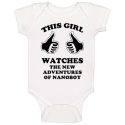 Girl Watches The New Adventures Of Nanoboy Sci Fi Tv Show Baby One Pie Girl Watches The New Adventures Of Nanoboy Sci Fi Tv Show Baby One Pie
