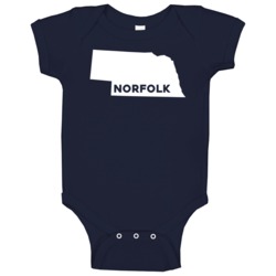 Norfolk Nebraska Custom City Patriotic Usa Baby One Piece Norfolk Nebraska Custom City Patriotic Usa Baby One Piece
