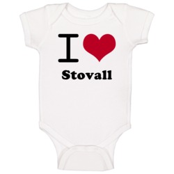 Stovall North Carolina I Love Heart Baby One Piece Stovall North Carolina I Love Heart Baby One Piece