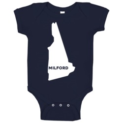 Milford New Hampshire Custom City Patriotic Usa Baby One Piece Milford New Hampshire Custom City Patriotic Usa Baby One Piece