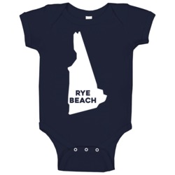 Rye Beach New Hampshire Custom City Patriotic Usa Baby One Piece Rye Beach New Hampshire Custom City Patriotic Usa Baby One Piece