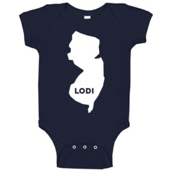 Lodi New Jersey Custom City Patriotic Usa Baby One Piece Lodi New Jersey Custom City Patriotic Usa Baby One Piece