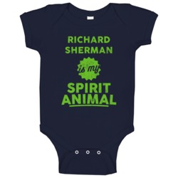 Richard Sherman Is My Spirit Animal Football Seattle Fan Baby One Piec Richard Sherman Is My Spirit Animal Football Seattle Fan Baby One Piec