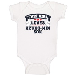 This Girl Loves Heung-min Son Tottenham Player Baby One Piece This Girl Loves Heung-min Son Tottenham Player Baby One Piece