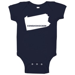 Conshohocken Pennsylvania Custom City Patriotic Usa Baby One Piece Conshohocken Pennsylvania Custom City Patriotic Usa Baby One Piece