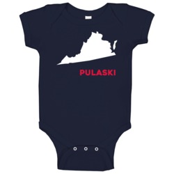 Pulaski Virginia Custom City Patriotic Usa Baby One Piece Pulaski Virginia Custom City Patriotic Usa Baby One Piece
