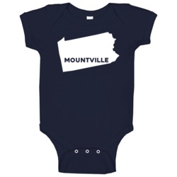 Mountville Pennsylvania Custom City Patriotic Usa Baby One Piece Mountville Pennsylvania Custom City Patriotic Usa Baby One Piece