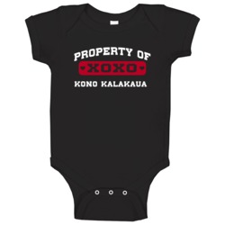 Kono Kalakaua I Love Property Of Baby One Piece