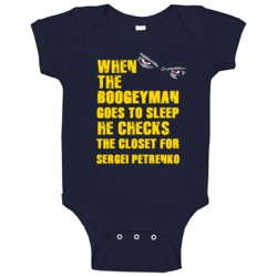 Sergei Petrenko New York Buffalo Hockey Sports Boogeyman Baby One Piec Sergei Petrenko New York Buffalo Hockey Sports Boogeyman Baby One Piec