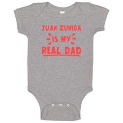 Juan Zuniga Is My Real Dad Watford Player Baby One Piece Juan Zuniga Is My Real Dad Watford Player Baby One Piece