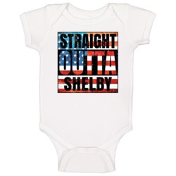 Straight Outta Shelby Michigan Usa American City Patriotic Flag Baby O Straight Outta Shelby Michigan Usa American City Patriotic Flag Baby O