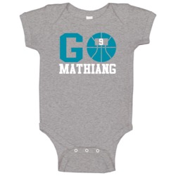 Mangok Mathiang Go Charlotte Basketball Team Fan Sports Baby One Piece Mangok Mathiang Go Charlotte Basketball Team Fan Sports Baby One Piece