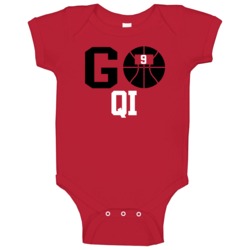 Zhou Qi Go Houston Basketball Team Fan Sports Baby One Piece Zhou Qi Go Houston Basketball Team Fan Sports Baby One Piece