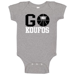 Kosta Koufos Go Sacramento Basketball Team Fan Sports Baby One Piece Kosta Koufos Go Sacramento Basketball Team Fan Sports Baby One Piece