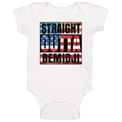 Straight Outta Bemidji Minnesota Usa American City Patriotic Flag Baby Straight Outta Bemidji Minnesota Usa American City Patriotic Flag Baby
