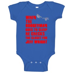 Jeff Wright Buffalo New York Football Sports Boogeyman Baby One Piece Jeff Wright Buffalo New York Football Sports Boogeyman Baby One Piece