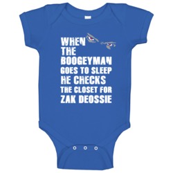 Zak Deossie Football Sports New York Buffalo Boogeyman Baby One Piece Zak Deossie Football Sports New York Buffalo Boogeyman Baby One Piece