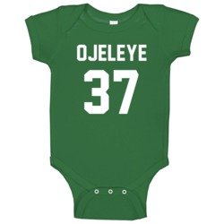 Semi Ojeleye Jersey Back Boston Basketball Team Fan For Green Baby One Semi Ojeleye Jersey Back Boston Basketball Team Fan For Green Baby One