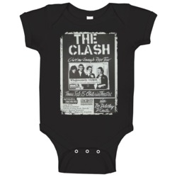 The Clash Vintage Gig Poster Punk Rock Music Band Baby One Piece The Clash Vintage Gig Poster Punk Rock Music Band Baby One Piece