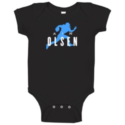 Air Greg Olsen Carolina Football Player Fan Parody Baby One Piece Air Greg Olsen Carolina Football Player Fan Parody Baby One Piece