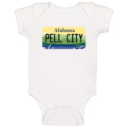 Pell City Alabama Custom City License Plate Customizable Baby One Piec Pell City Alabama Custom City License Plate Customizable Baby One Piec