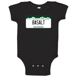 Basalt Colorado Custom City License Plate Customizable Baby One Piece Basalt Colorado Custom City License Plate Customizable Baby One Piece