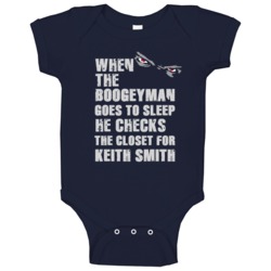 Keith Smith New York Brooklyn Baseball Sports Boogeyman Baby One Piece Keith Smith New York Brooklyn Baseball Sports Boogeyman Baby One Piece