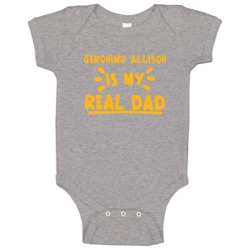 Geronimo Allison Is My Real Dad Funny Football Green Bay Fan Baby One Geronimo Allison Is My Real Dad Funny Football Green Bay Fan Baby One