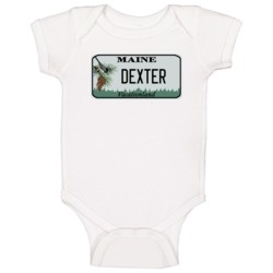 Dexter Maine Custom City License Plate Customizable Baby One Piece Dexter Maine Custom City License Plate Customizable Baby One Piece