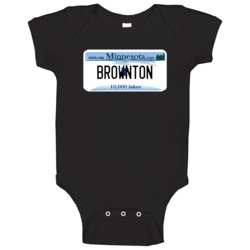 Brownton Minnesota Custom City License Plate Customizable Baby One Pie Brownton Minnesota Custom City License Plate Customizable Baby One Pie