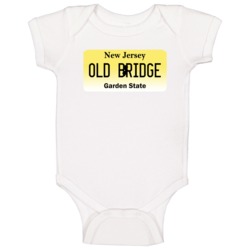 Old Bridge New Jersey Custom City License Plate Customizable Baby One Old Bridge New Jersey Custom City License Plate Customizable Baby One