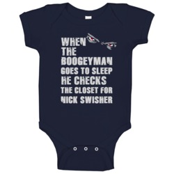 Nick Swisher New York Brooklyn Baseball Sports Boogeyman Baby One Piec Nick Swisher New York Brooklyn Baseball Sports Boogeyman Baby One Piec