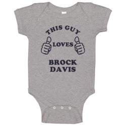 Brock Davis This Guy Loves Houston Baseball Sports Texas Baby One Piec Brock Davis This Guy Loves Houston Baseball Sports Texas Baby One Piec