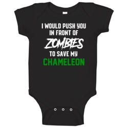Chameleon To Save My Pet Funny Halloween Zombie Baby One Piece Chameleon To Save My Pet Funny Halloween Zombie Baby One Piece
