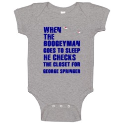 George Springer Texas Boogeyman Houston Sports Baseball Baby One Piece George Springer Texas Boogeyman Houston Sports Baseball Baby One Piece
