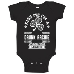 Kiss Me Im Irish Legend Custom Last Name St Patricks Day Baby One Piec Kiss Me Im Irish Legend Custom Last Name St Patricks Day Baby One Piec
