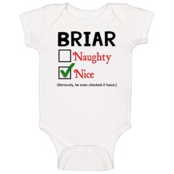 Naughty Nice Santa List Christmas Customizable Baby One Piece Naughty Nice Santa List Christmas Customizable Baby One Piece