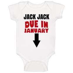 Due In January Last Name Maternity Baby One Piece Due In January Last Name Maternity Baby One Piece