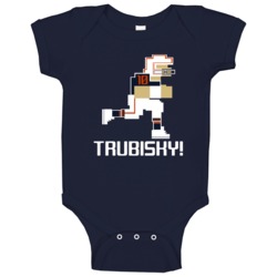 Mitchell Trubisky # 10 Tecmo Bowl Chicago Football Athlete Fan Baby On Mitchell Trubisky # 10 Tecmo Bowl Chicago Football Athlete Fan Baby On