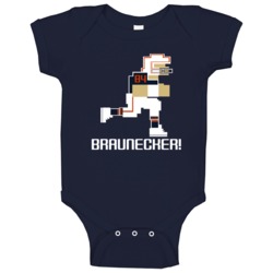 Ben Braunecker # 84 Tecmo Bowl Chicago Football Athlete Fan Baby One P Ben Braunecker # 84 Tecmo Bowl Chicago Football Athlete Fan Baby One P