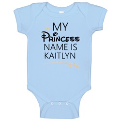 My Princess Name Is Kaitlyn Cartoon Princess Inspired Baby One Piece My Princess Name Is Kaitlyn Cartoon Princess Inspired Baby One Piece