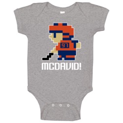 Connor Mcdavid # 97 Tecmo Edmonton Hockey Athlete Fan Baby One Piece Connor Mcdavid # 97 Tecmo Edmonton Hockey Athlete Fan Baby One Piece